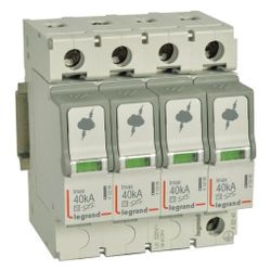 Legrand Überspannungsableiter Typ 2 4+0, 230/400V, 40kA, 4 TE, IP20, 412243... LEGRAND-412243 3414970517685 (Abb. 1)