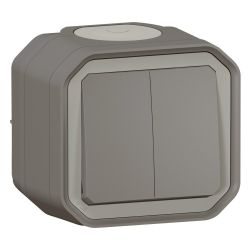 Legrand Doppelwechselschalter Plexo New 069775L, 10A, 250V, IP55, IK08, Thermoplast, A... LEGRAND-069775L 3414972110266 (Abb. 1)