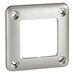 Legrand Rahmen Soliroc 1-fach, IP55, IK10, 110x110x13,5mm, Metall, Grau, 077851... LEGRAND-077851 3245060778514 (Abb. 1)