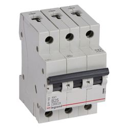 Legrand Leitungsschutzschalter RX3 B25A 3-polig, 6kA, 400V, 3TE, Grau, 419171... LEGRAND-419171 3414970367334 (Abb. 1)