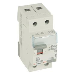 Legrand Fehlerstromschutzschalter TX3, 25A, 2-polig, 30mA, Typ F-G, 230V, 2TE, Grau, 41... LEGRAND-411595 3414970352989 (Abb. 1)