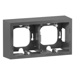 Legrand Aufputzgehäuse SEANO 2-fach, 159,5x88,5x43,3mm, IP2X, Thermoplast, Anthrazit, 7... LEGRAND-765499 3414972542388 (Abb. 1)
