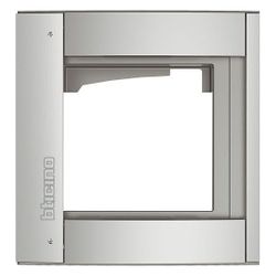 Legrand BTicino Abdeckrahmen mit Modulträger SFERA, 1-fach, 144x138x15mm, Allmetal... LEGRAND-350211 8005543455357 (Abb. 1)