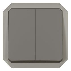 Legrand Doppelwechselschalter Plexo New 069805L, 10A, 250V, IP55, Kunststoff, Anthrazi... LEGRAND-069805L 3414971883055 (Abb. 1)