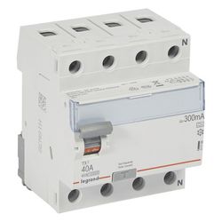 Legrand Fehlerstromschutzschalter TX3 40A 4-polig 300mA Typ A 400V, 4TE, Schraubklemme,... LEGRAND-411785 3414970353665 (Abb. 1)