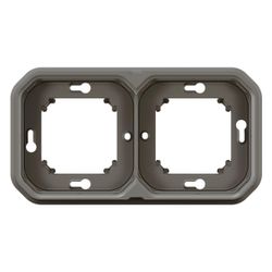 Legrand Tragring Plexo New 2fach, 156x85x43,5mm, Thermoplast, Anthrazit, 069607L... LEGRAND-069607L 3414971879980 (Abb. 1)