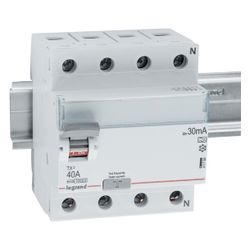 Legrand Fehlerstromschutzschalter TX3 40A, 4-polig, 30mA, Typ A, 400V, 4TE, Grau... LEGRAND-411765 3414970353481 (Abb. 1)