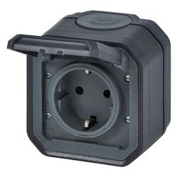 Legrand Schutzkontakt-Steckdose Plexo New, IP44, Anthrazit, 069799L... LEGRAND-069799L 3414972110587 (Abb. 1)