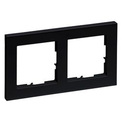 Legrand 2-fach Rahmen SEANO+, 86x157x10mm, Kunststoff, Schwarz, 765382... LEGRAND-765382 3414972548496 (Abb. 1)