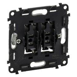 Legrand Doppelwechselschalter Valena In’Matic, 10AX, 250V, IP20, 74,7x74,7x37,2mm, 7520... LEGRAND-752008 3414970459145 (Abb. 1)