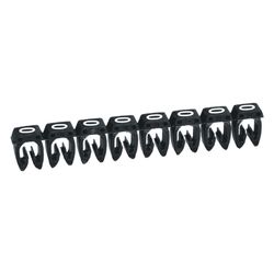 Legrand Kennzeichnungssystem CAB 3 Ziffer 0, 0,5-1,5mm2, 5x3mm, Kunststoff, Schwarz, 03... LEGRAND-038210 3245060382100 (Abb. 1)