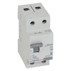 Legrand Fehlerstromschutzschalter RX3, 40A, 2-polig, 30mA, Typ A, 230V, 2TE, Grau... LEGRAND-402037 3245064020374 (Abb. 1)