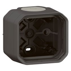 Legrand Aufputzgehäuse Plexo New 069601L, 1-fach, IP44, 85x82x57mm, Thermoplast, Anthr... LEGRAND-069601L 3414971879843 (Abb. 1)