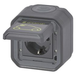 Legrand Schutzkontakt-Steckdose Plexo New FRAP Green'Up, 250V, 16A, IP55, 85x82x64mm, ... LEGRAND-069708L 3414972567688 (Abb. 1)
