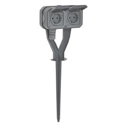 Legrand Gartenpfahl-Steckdose Plexo New, 2fach, IP44, IK08, anthrazit, 069759L... LEGRAND-069759L 3414972567749 (Abb. 1)