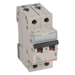 Legrand Leitungsschutzschalter TX3 B 16A, 2-polig, 6kA, 400V, 2TE, Grau, 403387... LEGRAND-403387 3414970387172 (Abb. 1)