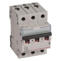 Legrand Leitungsschutzschalter TX3 C 20A, 3-polig, 6kA, 400V, 3TE, Grau, 403546... LEGRAND-403546 3414970389558 (Abb. 1)