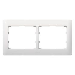Legrand Rahmen 2-fach Galea, waagerecht, Kunststoff, Ultraweiß, 83x162x12mm, 771002... LEGRAND-771002 3245067710029 (Abb. 1)