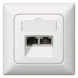 Legrand Abdeckung RJ45 Creo, mit Beschriftungsfeld, 56x56x13,2mm, Thermoplast, Ultrawei... LEGRAND-776758 3245067767580 (Abb. 1)