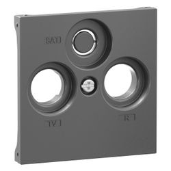 Legrand SEANO Abdeckung TV-R-SAT, Zentralplatte, Unterputz, Kunststoff, Anthrazit, 56,7... LEGRAND-765456 3414972545013 (Abb. 1)