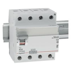 Legrand Fehlerstromschutzschalter TX3 40A, 4-polig, 30mA, Typ A, 400V, 4TE, Grau... LEGRAND-411765 3414970353481 (Abb. 1)