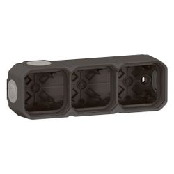 Legrand Aufputzgehäuse Plexo New 3-fach, 82x226x57mm, Thermoplast, Anthrazit, 069603L... LEGRAND-069603L 3414971879904 (Abb. 1)