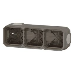 Legrand Aufputzgehäuse Plexo New 3-fach, 82x226x57mm, Thermoplast, Anthrazit, 069603L... LEGRAND-069603L 3414971879904 (Abb. 1)