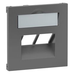 Legrand SEANO Zentralplatte für 2x RJ45 Datendosen, mit Beschriftungsfeld, Unterputz, K... LEGRAND-765459 3414972544771 (Abb. 1)