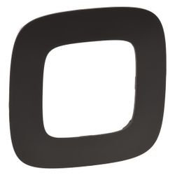 Legrand Abdeckrahmen Valena Allure 1-fach, 90x90x10mm, Thermoplast, Schwarz, 754401... LEGRAND-754401 3414970478481 (Abb. 1)