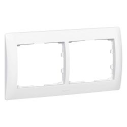 Legrand Rahmen 2-fach Galea, waagerecht, Kunststoff, Ultraweiß, 83x162x12mm, 771002... LEGRAND-771002 3245067710029 (Abb. 1)
