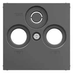 Legrand SEANO Abdeckung TV-R-SAT, Zentralplatte, Unterputz, Kunststoff, Anthrazit, 56,7... LEGRAND-765456 3414972545013 (Abb. 1)