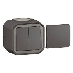 Legrand Multifunktionsschalter Plexo New 069789L, IP55, IK08, 250V, 10A, Anthrazit... LEGRAND-069789L 3414971904262 (Abb. 1)