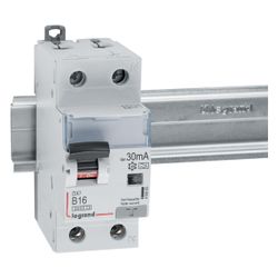 Legrand FI/LS-Schalter DX3, 16A, B-Charakteristik, 1P+N, 6kA, 30mA, Typ A, 230V, 2TE, G... LEGRAND-410965 3414970351401 (Abb. 1)