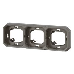 Legrand Tragring Plexo New 3fach, Unterputz, 227x85x43,5mm, Thermoplast, Anthrazit, 06... LEGRAND-069608L 3414971880016 (Abb. 1)