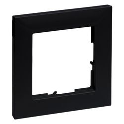 Legrand 1-fach Rahmen SEANO, 87x87x9,8mm, Kunststoff, Schwarz, 765371... LEGRAND-765371 3414972549516 (Abb. 1)