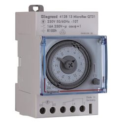 Legrand Tageszeitschaltuhr MicroRex QT31, 1 Kanal, 230V, 3TE, Grau, 412813... LEGRAND-412813 3245064128131 (Abb. 1)