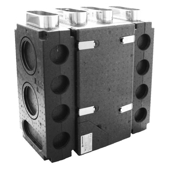 Limodor Wärmeübertrager PWT180-S-Ali, 191x79mm, Aluminium, Schwarz
