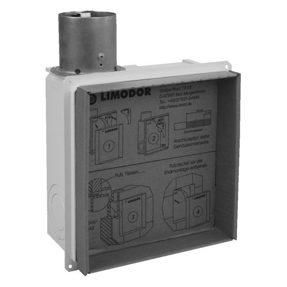 Limodor Einbaukasten compact-K-D, NW 80mm, 242x242x100mm
