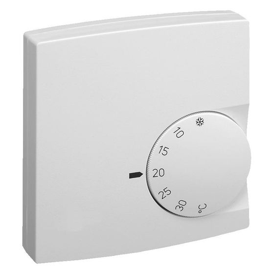 Limodor Raumtemperaturregler RTR-mini Aufputz, 74x74x23mm, 1,25kW, 2A, IP30, Kunststoff, Alpinweiß