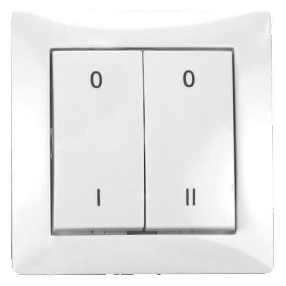 Limodor Lüfterschalter 2-stufig/1-fach, 250V 10A, polarweiß