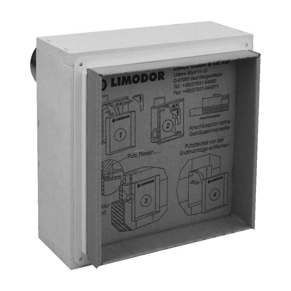 Limodor Einbaukasten compact-K/H, NW 80mm, 272x272x115mm, Ausblas hinten... LIMODOR-82100 4043828821002 (Abb. 2)