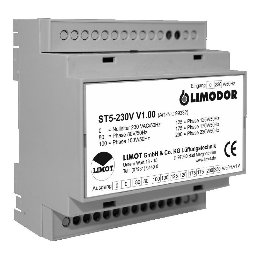 Limodor 5-Stufen-Trafo ST5-230V, 88x90x58mm, 230V, IP 20... LIMODOR-99332 4043828993327 (Abb. 1)