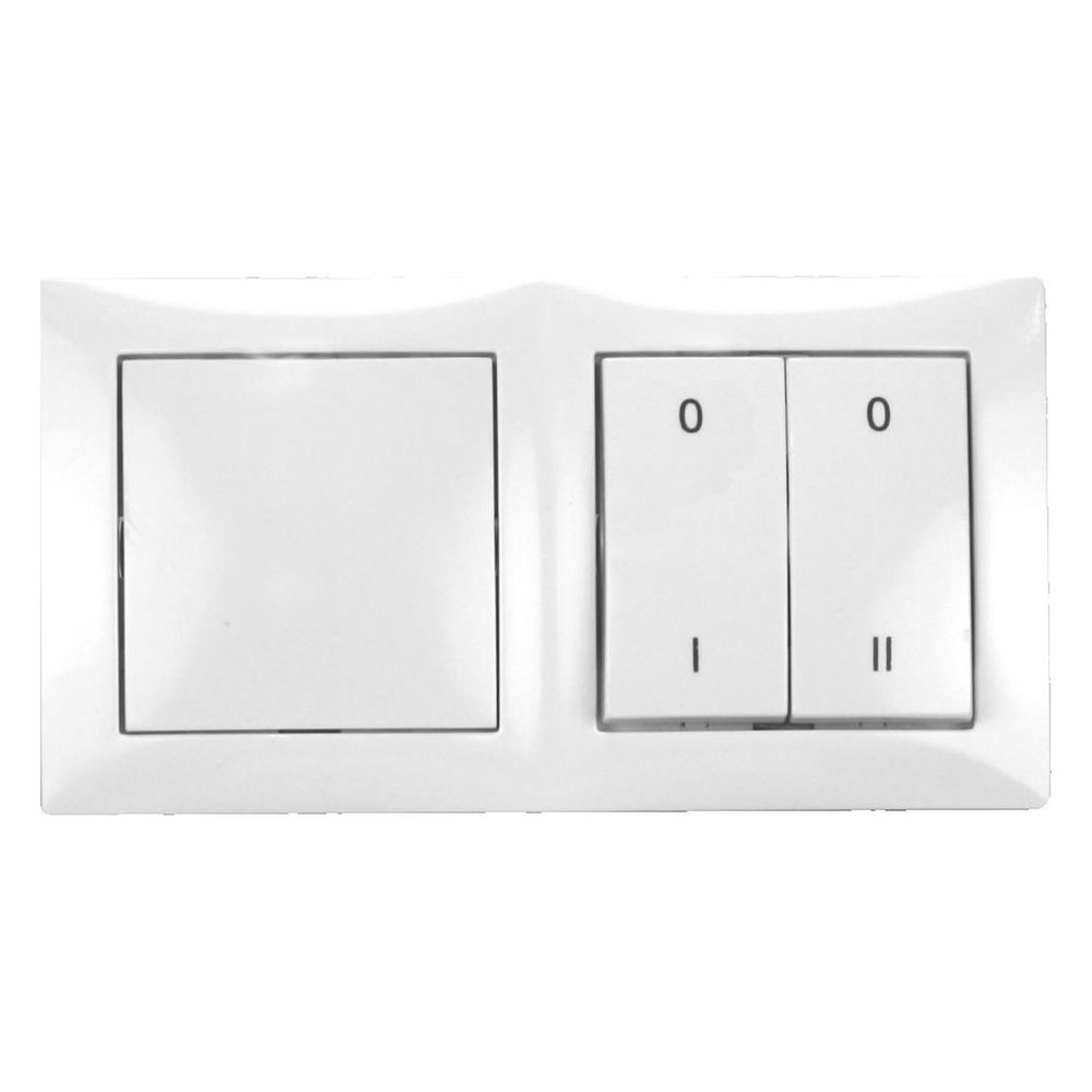 Limodor Lüfterschalter 2-stufig/2-fach, 250V 10A, polarweiß... LIMODOR-99612 4043828996120 (Abb. 1)
