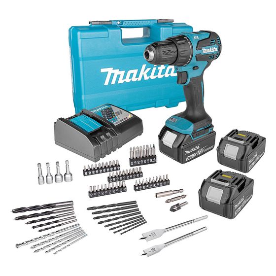 Makita Akku-Schlagbohrschrauber DHP490RFX3, 50Nm 1,5-13mm 1,7kg