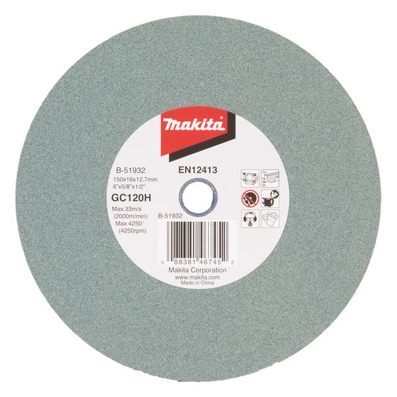 Makita Schleifstein, 150x16x12,7mm, Körnung 120, B-51932