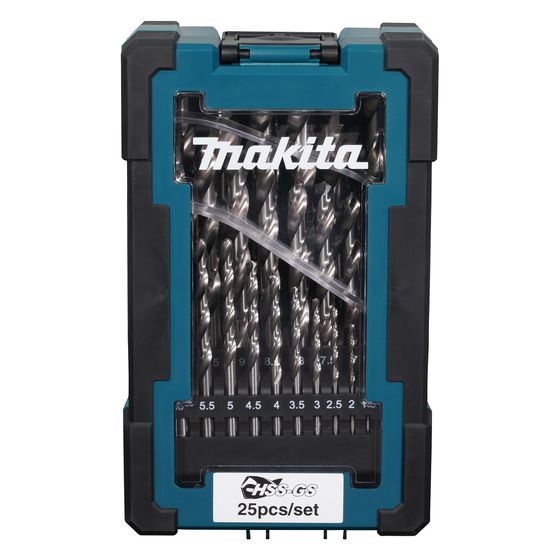 Makita Bohrer-Set D-78368, 1-13mm, HSS-GS, 25-teilig