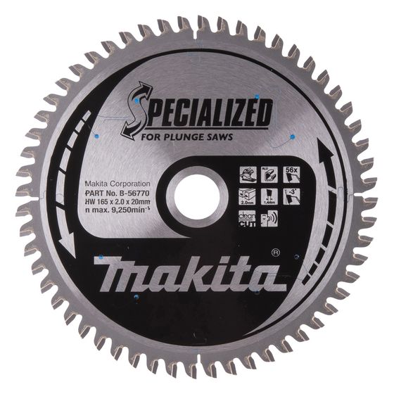 Makita Kreissägeblatt Specialized B-56770, 165x2,0x20mm, Holz/Aluminium