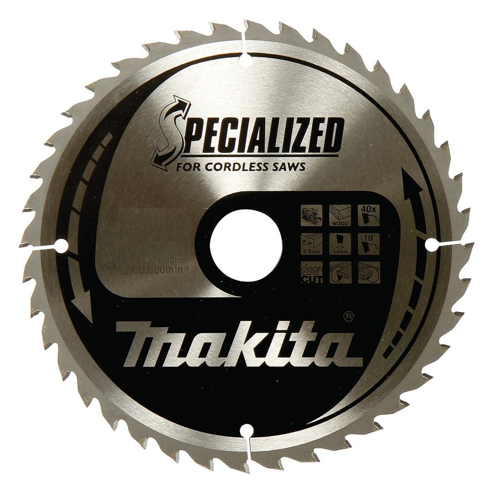 Makita Kreissägeblatt Specialized, 165mm, 20mm Bohrung, 40 Zähne, 1,6mm Schnittbreite, 18 Grad Zahnw... MAKITA-B-32954  (Abb. 3)