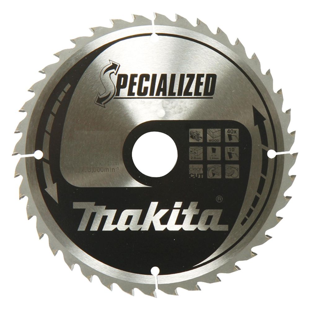 Makita Kreissägeblatt Specialized, 165mm, 20mm, 48 Zähne, 1,85mm Schnittbreite, 8 Grad Zahnwinkel, B... MAKITA-B-56764  (Abb. 4)