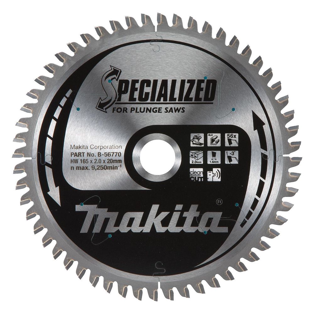 Makita Kreissägeblatt Specialized B-56770, 165x2,0x20mm, Holz/Aluminium... MAKITA-B-56770  (Abb. 5)